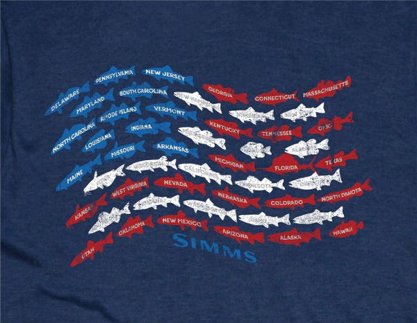 Simms Upstream USA T-Shirt Graphic Simms Upstream USA T-Shirt Graphic